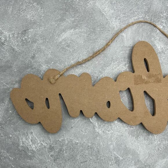 NWT Welcome Sign Front Door Wall Hanging Decor Minimalist White Brown - Picture 6 of 11